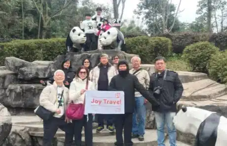 Our customers at the Chengdu Panda Base - China Xian Tour: Private & Tailor-Made China Tours Chengdu Panda Base