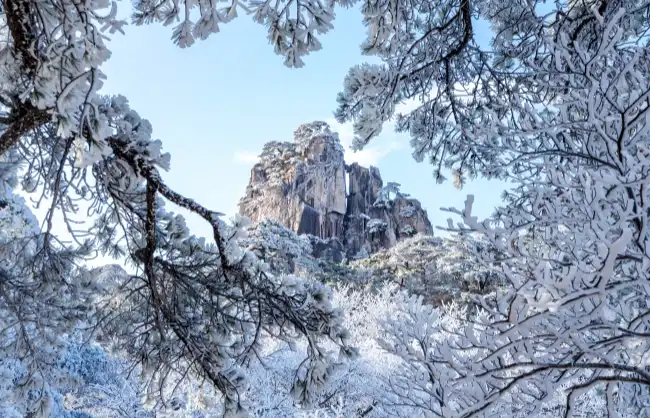 huangshan-in-december | China Xian Tour: Private & Tailor-Made China Tours Huangshan snow scenery in December