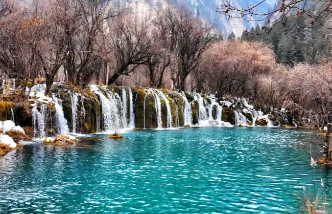 jiuzhaigou-in-december | China Xian Tour: Private & Tailor-Made China Tours Jiuzhaigou scenic view in December