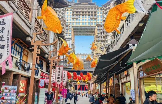 old-street-in-72-strange-buildings | China Xian Tour: Private & Tailor-Made China Tours Old Street in 72 Strange Buildings