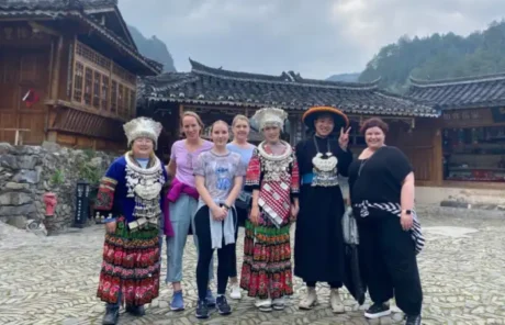 Our Customers and Miao People - China Xian Tour: Private & Tailor-Made China Tours Our Customers and Miao People in Guizhou