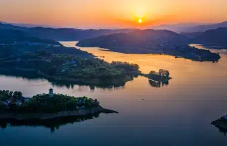 Han River sunset scenery - China Xian Tour: Private & Tailor-Made China Tours Han River sunset scenery