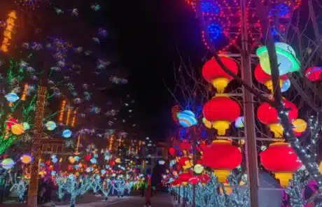 Longqing Gorge Evening Light Displays - China Xian Tour: Private & Tailor-Made China Tours Longqing Gorge Evening Light Displays