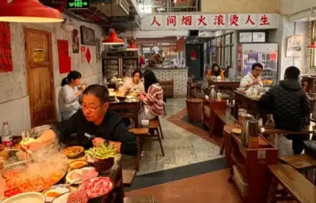 hotpot restaurant in the residential building - China Xian Tour: Private & Tailor-Made China Tours Hotpot restaurant in the residential building