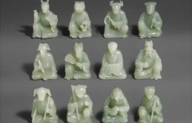 jade figurines of the twelve zodiac animals - China Xian Tour: Private & Tailor-Made China Tours Jade figurines of the Twelve Zodiac Animals from the Qing Dynasty