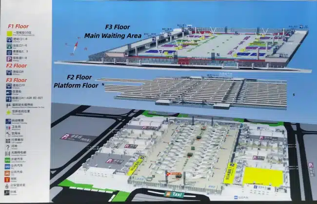 Guangzhou South Railway Station 3D floor layout map - China Xian Tour: Private & Tailor-Made China Tours Guangzhou South Railway Station 3D floor layout map