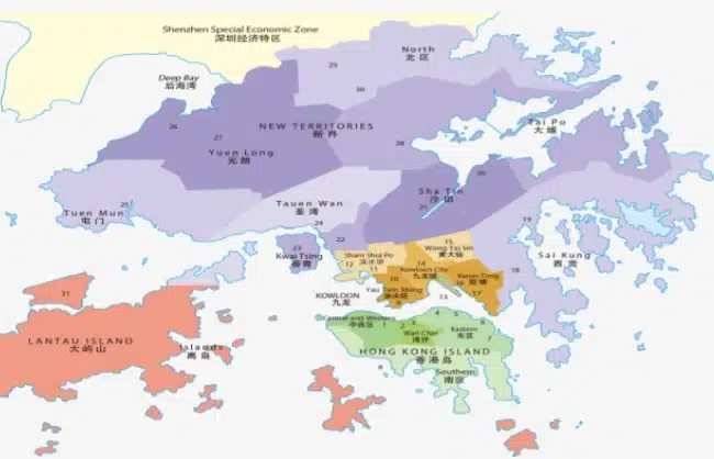 Hong Kong Map - China Xian Tour: Private & Tailor-Made China Tours Hong Kong Map