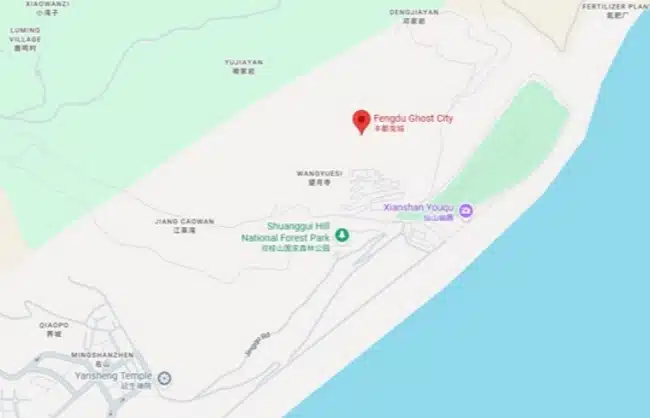 Tourist map of Fengdu Ghost City - China Xian Tour: Private & Tailor-Made China Tours Tourist map of Fengdu Ghost City