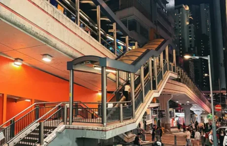 the mid-Levels escalator at night - China Xian Tour: Private & Tailor-Made China Tours The Mid-Levels Escalator at night