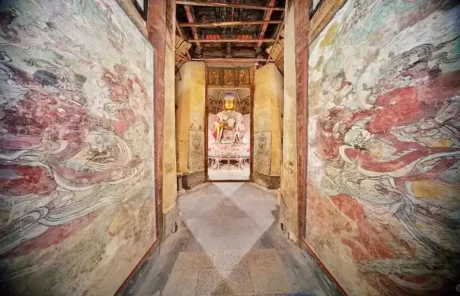 the murals inside the yingxian wooden pagoda - China Xian Tour: Private & Tailor-Made China Tours The murals inside the Yingxian Wooden Pagoda