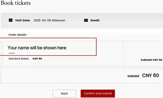 confirmation - China Xian Tour: Private & Tailor-Made China Tours confirmation