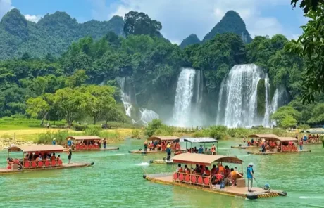 detian waterfall bamboo raft - China Xian Tour: Private & Tailor-Made China Tours detian waterfall bamboo raft