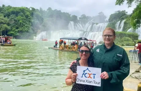 guests-detian-waterfall - China Xian Tour: Private & Tailor-Made China Tours guests-detian-waterfall