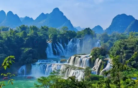 three-tiered cascades detian falls - China Xian Tour: Private & Tailor-Made China Tours Three-tiered Cascades of Detian Falls