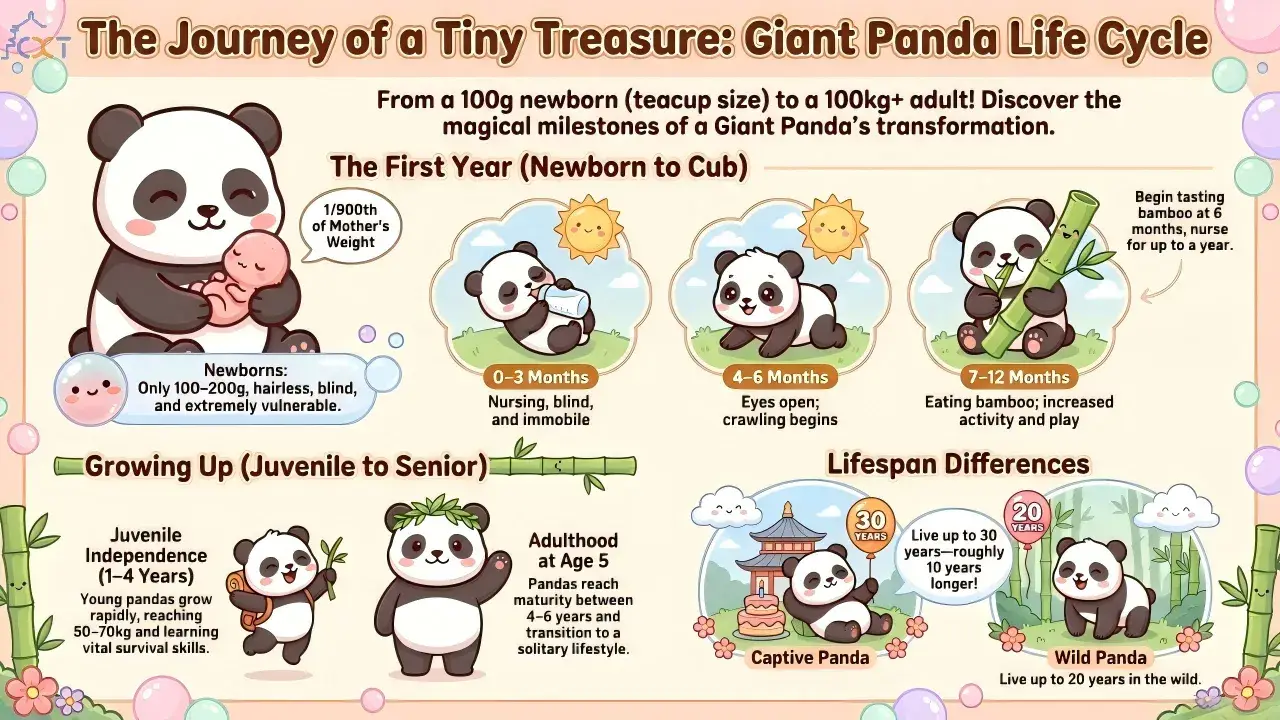 | China Xian Tour: Private & Tailor-Made China Tours The Journey of a Tiny Treasure: Giant Panda Life Cycle