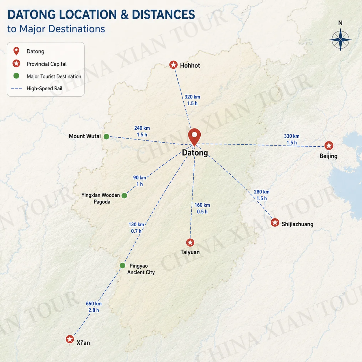 datong-location | China Xian Tour: Private & Tailor-Made China Tours datong location