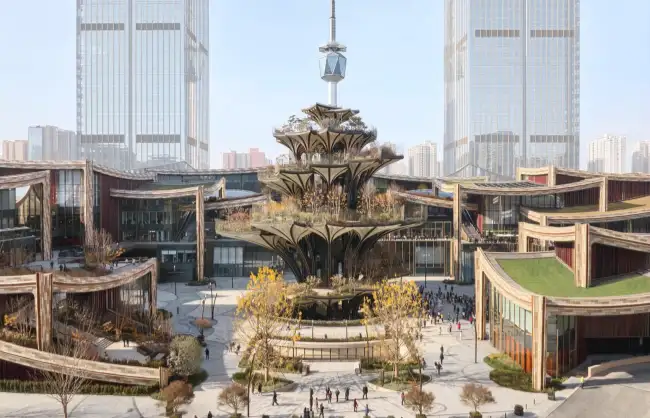 mixc | China Xian Tour: Private & Tailor-Made China Tours The 57-meter-high āTree of Lifeā in Mixc in Xian
