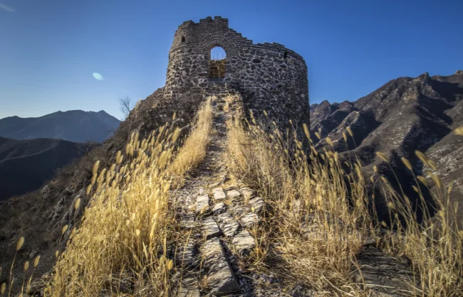 ruined ancient towers in gubeikou great wall | China Xian Tour: Private & Tailor-Made China Tours Remains of a watchtower in Gubeibou Great Wall
