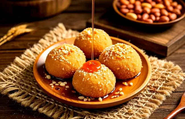 three-cannonballs | China Xian Tour: Private & Tailor-Made China Tours Three Cannonballs (sticky rice dessert)