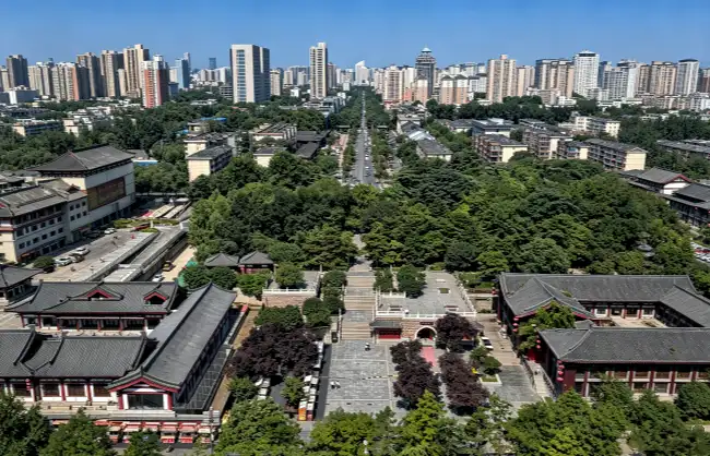 xian-cityscape | China Xian Tour: Private & Tailor-Made China Tours Xian cityscape from the Giant Wild Goose Pagoda