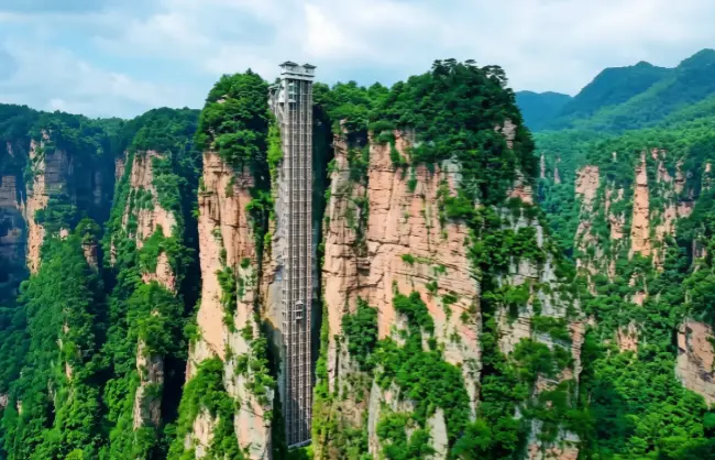 Bailong Elevator in Yuanjiajie - the tallest outdoor elevator in the world
