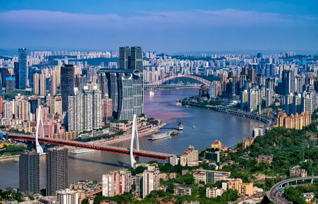 chongqing-city-skyline-view | China Xian Tour: Private & Tailor-Made China Tours Chongqing skyline from E'ling Park