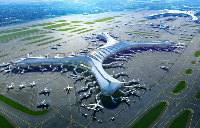 chongqing-jiangbei-international-airport | China Xian Tour: Private & Tailor-Made China Tours Aerial view of Chongqing Jiangbei International Airport