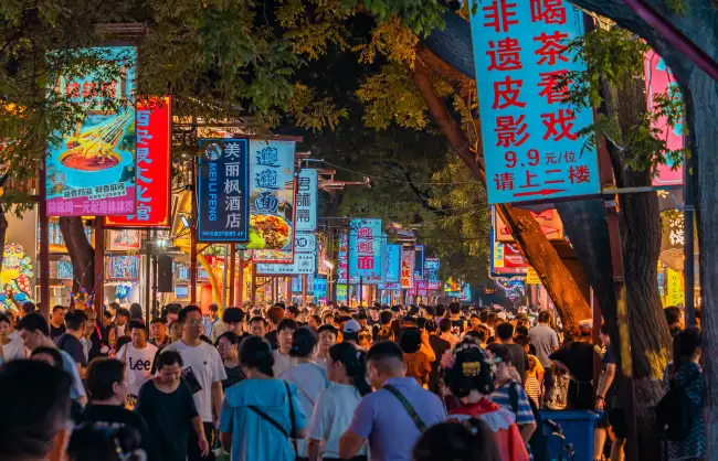 night-view-of-muslim-quarter | China Xian Tour: Private & Tailor-Made China Tours Night View of Muslim Quarter