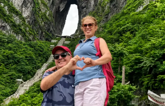 Our customers at Zhangjiajie Tianmen Cave