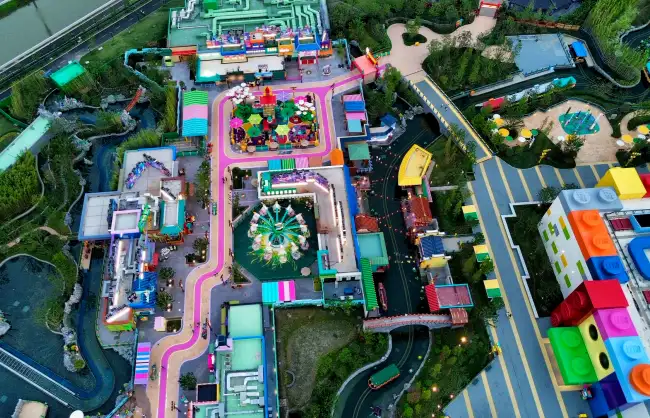 Aerial view Shanghai Legoland Resort
