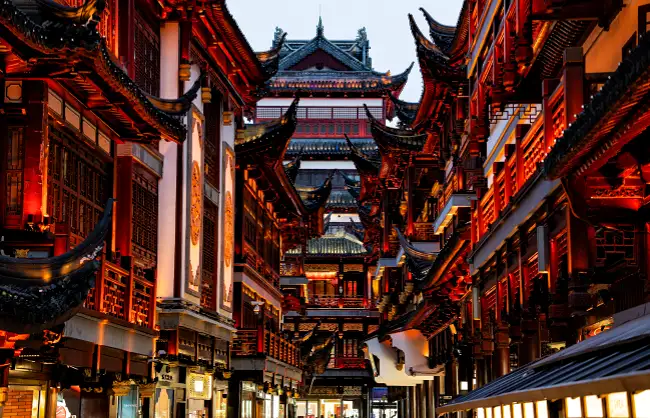 city-gods-temple-night-market | China Xian Tour: Private & Tailor-Made China Tours City God's Temple night market view