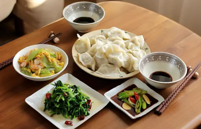 dumplings and cold dishes