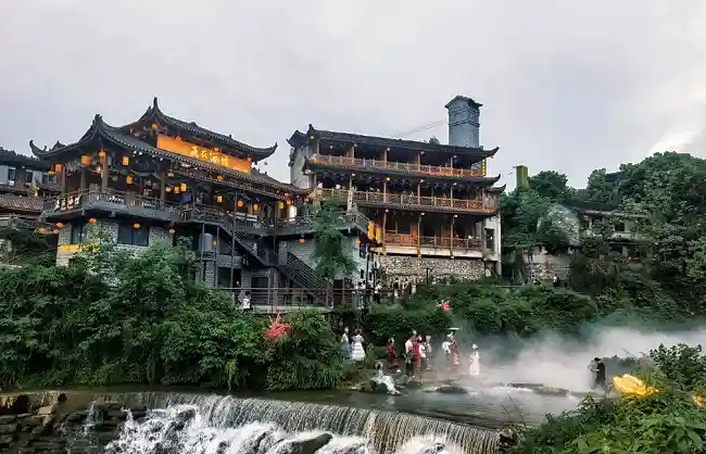 Stilted wooden houses of Furong Ancient Town