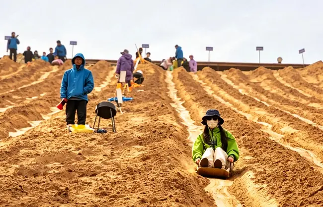sand-sliding-in-shapotou | China Xian Tour: Private & Tailor-Made China Tours Sand sliding in Shapotou