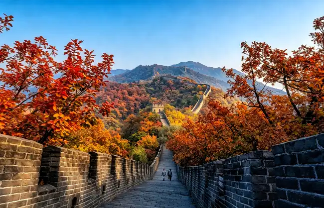 great-wall-in-october | China Xian Tour: Private & Tailor-Made China Tours Great Wall scenery in October