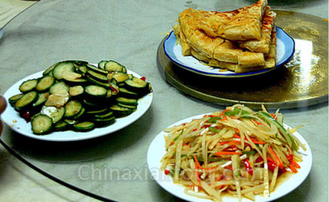 Local family food in Huxian County